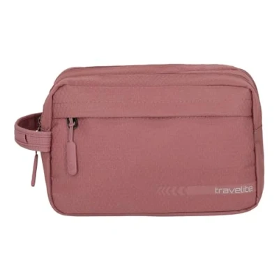 Afbeelding van Travelite Cosmetische tas voor handbagage, kick off kofferserie, praktische toilettas vakantie en sport, Roze, 26 cm, Make uptas