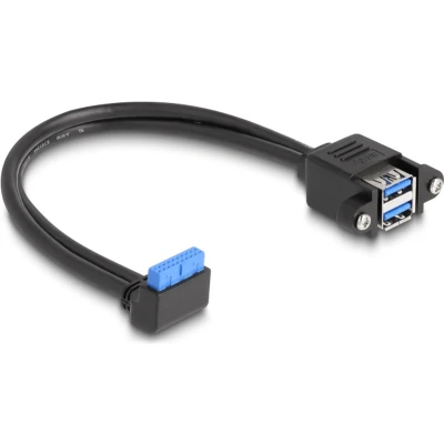 Afbeelding van Delock Kabel USB 5 Gbps Pfostenbuchse 90 gewinkelt zu 2 x T