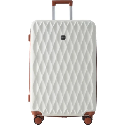 Afbeelding van Merax Hartschalen Koffer Rollkoffer Reisekoffer Handbagage 4 Wielen ABS TSA slot Creme + Bruin