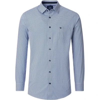 Afbeelding van Redmond Comfort Fitlangarm Overhemd, Heren, Maat: XL, Blau
