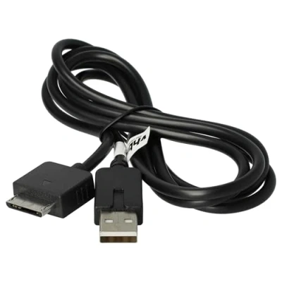 Afbeelding van vhbw USB kabel compatibel met Sony Playstation Portable Go PSP N1003, N1004 console 2 in 1 datakabel / opladen 1,2 m lang