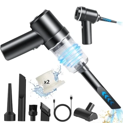 Afbeelding van Euakee Handstofzuiger, 2 in 1, mini draadloze stofzuiger, 10 kPa, draagbare autostofzuiger met wasbare filters, licht, krachtige autostofzuiger, voor auto, huis, kantoor reiniging