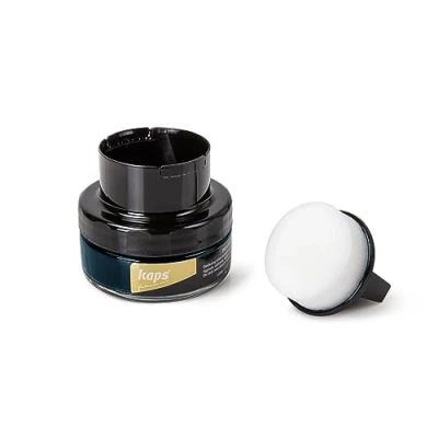 Afbeelding van Schoencrème met Sponsapplicator, Intensieve Leerverzorging en Voedend, Kaps Delicate, 70 kleuren (116 middernacht)
