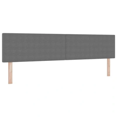 Afbeelding van vidaXL Hoofdbord 2 Stuks Lichtgrijs Stof, Hout Standaard