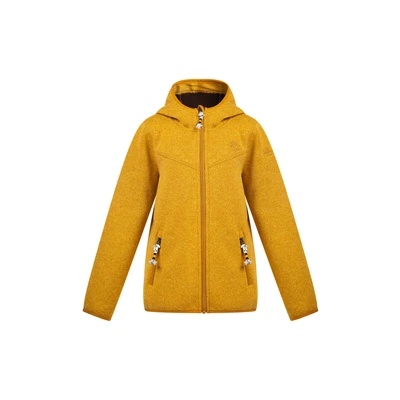 Afbeelding van Gebreid fleecejack DREIMASTER 128 / Mosterd Melange 100% Polyester