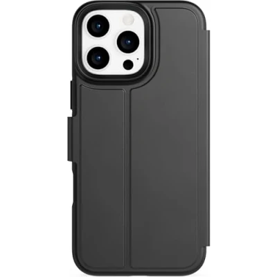 Afbeelding van Tech21 EvoLite Wallet voor iPhone 16 Pro Max 3 kaartsleuven portemonnee Impact Protection Case in Zwart