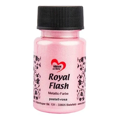 Afbeelding van Royal Flash, acrylverf, metallic, met fijnste glitterdeeltjes, 50 ml (pastelroze)