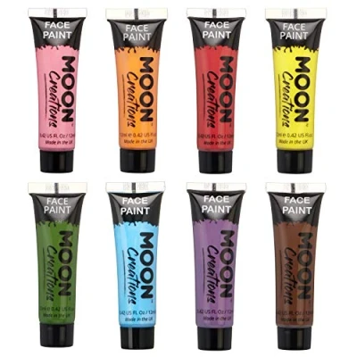 Afbeelding van Moon Creations Gezichts en lichaamsverf, 12 ml, assortiment van 8 kleuren