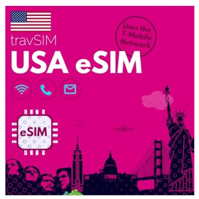 Afbeelding van travSIM usa eSIM T Mobile netwerk 50GB data SIM voor de VS heeft onbeperkte nationale gesprekken en sms&#039;jes Prepaid Card 10 dagen