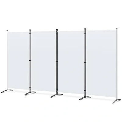 Afbeelding van Angel Living Beschermende schermen vouwscherm kamerverdeler kamerscheidingswanden tuin privacy buitenschermen voor patio 324 x 169 cm, 4 panelen, beige