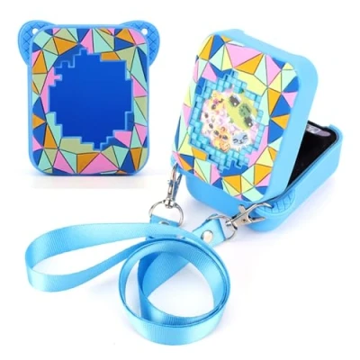 Afbeelding van BLOOOK Hoesje compatibel met Bitzee Magicals interactieve speelgoedhoes, siliconen, krasbestendige beschermhoes voor hoes (blauw)