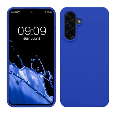 Afbeelding van kwmobile telefoonhoesje geschikt voor Samsung Galaxy A56 5G Hoesje met siliconen coating Smartphone case in Baltisch blauw