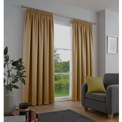 Afbeelding van Fusion Galaxy Paar ooggordijnen 66&quot; Breedte x 54&quot; Drop (168 137cm) in oker