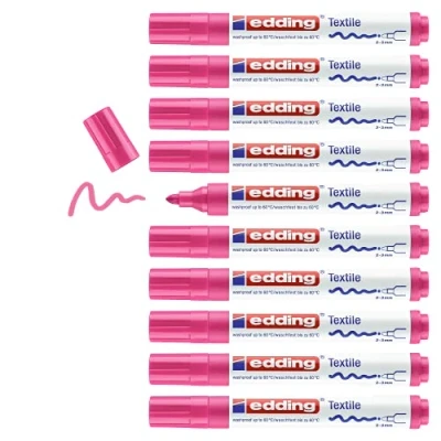 Afbeelding van edding 4500 textielmarker neon roze 1ST 2 3 mm / 4 4500069