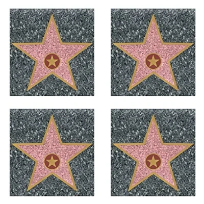 Afbeelding van Beistle S55328AZ4 Star Peel &#039;N Place 4 stuk, Kunststof, Multi kleuren