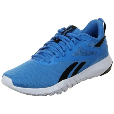 Afbeelding van Reebok Heren FLEXAGON Force 4 Trainingsschoenen, Kinetic Blauw/Zwart/Schoeisel Wit, 7.5 UK, Blauw Zwart Schoeisel 41 EU