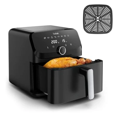 Afbeelding van Tefal EY8558 Easy Fry Mega Airfryer, extra grote inhoud van 7,5 L, 8 voorgeprogrammeerde programma&#039;s, compact formaat, makkelijk schoonmaken