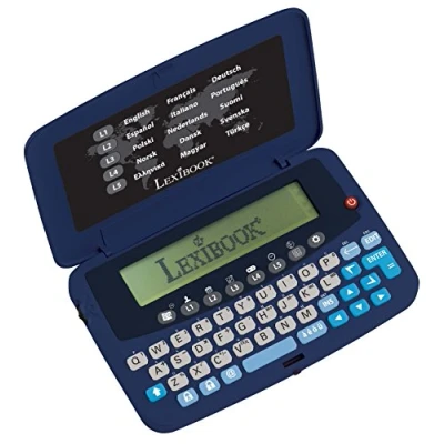 Afbeelding van Lexibook, 15 talige vertaler, geïntegreerde euroconverter, batterij, paars/zwart, NTL1570