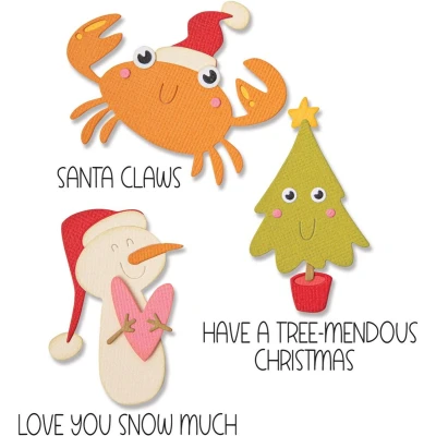Afbeelding van Sizzix Thinlits Die Set with Stamps Christmas Characters