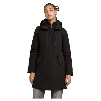 Afbeelding van G STAR RAW Vodan parka gevoerd met capuchon, slimzwart, (dk black D26404 D908 6484), XL dames, zwart