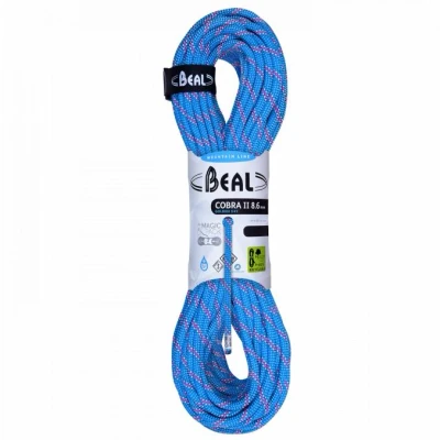 Afbeelding van Cobra II 8.6 Golden Dry volledig geïmpregneerd dubbeltouw 60 meter blauw