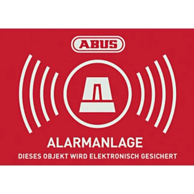 Afbeelding van ABUS AU1423 Waarschuwingssticker Alarmsysteem Taal Duits (b x h) 74 mm 52.5