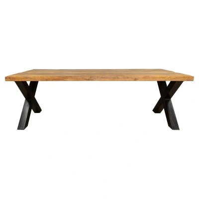 Afbeelding van Eetkamertafel Sanne Eettafel zwart mangohout 200 cm