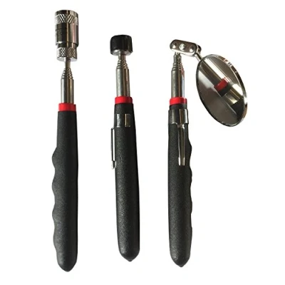Afbeelding van Pick up 3 delige set telescopische gereedschapsset led magneet inspectiespiegel spiegel heffer (set van 3)