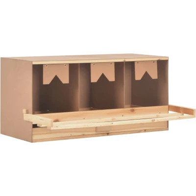 Afbeelding van Kippenlegkast 3 compartimenten 96x40x45 cm massief grenenhout