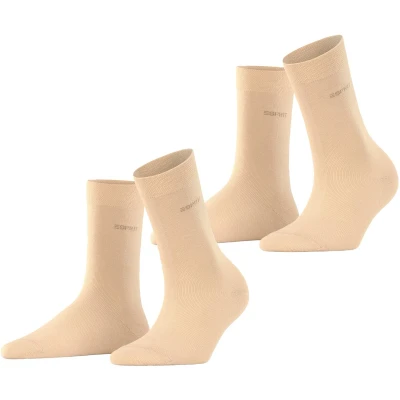 Afbeelding van Esprit Basic EASY 2PACK UNI Sokken, Dames, Maat: 35 38, Cream (4011)
