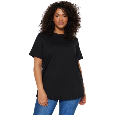 Afbeelding van Trendyol Donker Mintgroen Boyfriend Gebreid T Shirt Van 100% Katoen Met Ronde Hals En Split Tbbss22Bf0031