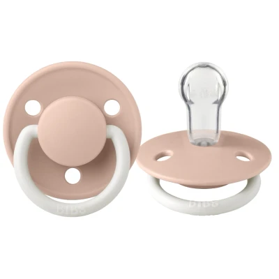 Afbeelding van Bibs De Lux Glow In The Dark Blush Silicone Fopspeen 1010256C
