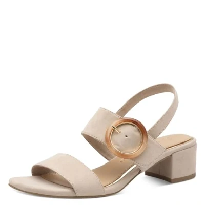 Afbeelding van Marco Tozzi Dames Sandalette 28202 404 Lichtbeige Maat 38