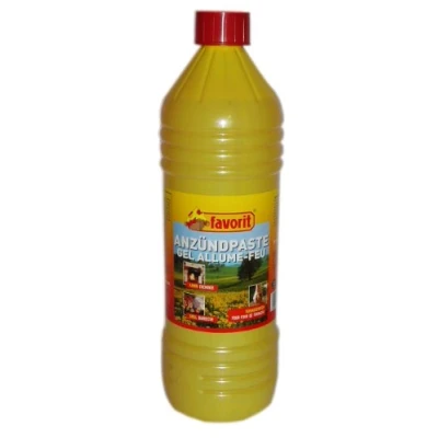 Afbeelding van Favorit 1263 Aanmaakgel voor grill 1000 ml; praktische aansteker, bijzonder brandsterk en eenvoudig te gebruiken; met spuittuit kindveilige sluiting; aanmaakpasta op duurzame basis