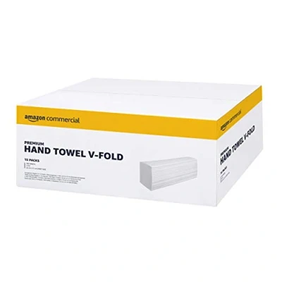 Afbeelding van AmazonCommercial Interfold Vfold papieren handdoeken, 2 PLY Pack van 15, 3990 vellen