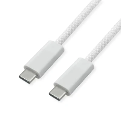 Afbeelding van ROLINE USB4 Gen3x2 Kabel, C C, M/M, 40Gbit/s, 240W , wit, 2 m