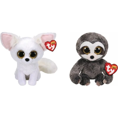 Afbeelding van Ty Knuffel Beanie Boo&quot;;s Phoenix Fox &amp; Dangler Sloth