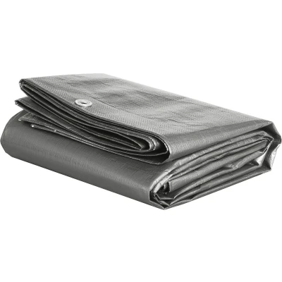 Afbeelding van Rootz Tarpaulin Beschermdoek Afdekdoek Weerscherm Waterdicht canvas Buitenbeschermer Grijs 3x4m