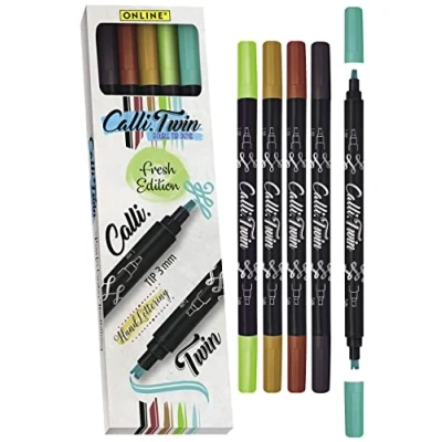 Afbeelding van Calli. Twin Double tip pens Fresh Edition