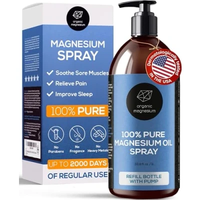 Afbeelding van Ultra Pur Zechstein magnesiumolie 1000ml 100% natuurlijk pure olie van Organic Magnesium Perfect voor sport &amp; spierontspanning Vloeibaar olieconcentraat