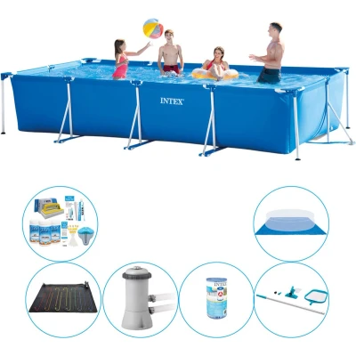 Afbeelding van Intex Frame Pool Rechthoekig 450x220x84 cm 7 delig Zwembad Pakket