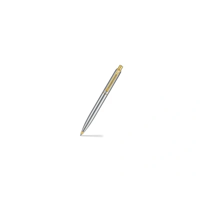 Afbeelding van Balpen Sheaffer Sentinel 333 brushed chrome, gold plated trims