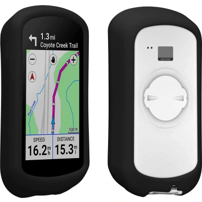 Afbeelding van kwmobile hoes compatibel met Garmin Edge Explore 2 Siliconen beschermhoes voor fietsnavigatie zwart