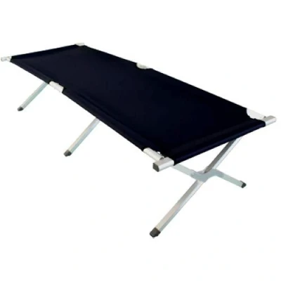 Afbeelding van Grafner XL veldbed met transporttas, belastbaar tot 150 kg, comfortabel 600D Oxford weefsel, zwart, opklapbed, logeerbed