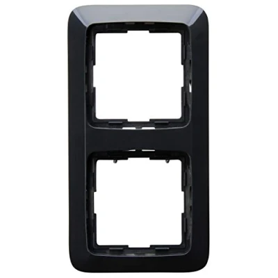 Afbeelding van Kopp afdekraam voor verticale en horizontale montage, 2 voudig, Rivo antraciet, 404215066