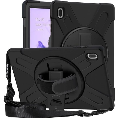 Afbeelding van eSTUFF Austin Defender Case Samsung Galaxy Tab S9+/S8+/S7 FE/S7+, W128440981 (Galaxy FE/S7+ met handriem en schouderriem. Zwart)