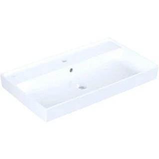 Afbeelding van Villeroy &amp; Boch Collaro meubelwastafel wit (80 x 47 cm) 1 kraangat,