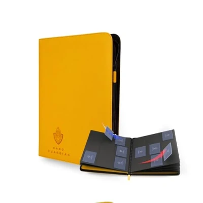 Afbeelding van Card Guardian 9 Pocket Premium Binder met Rits voor 360 kaarten Zijvakken Trading Games TCG (Geel)