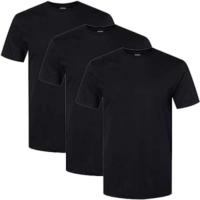 Afbeelding van Gildan Elastische T shirts van katoen, meerdere ondergoed, zwarte Soot (3 stuks), XX Large stuks) voor heren