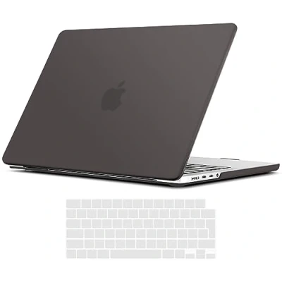 Afbeelding van TECOOL Case Hoes voor MacBook PRO 14 inch 2023 2021 A2992 A2918 A2779 A2442 met Chip M3 M2 M1 Pro/Max, Slim Plastic Harde Koffer Bescherming Mat Hardcase en EU Toetsenbord Cover, grijs